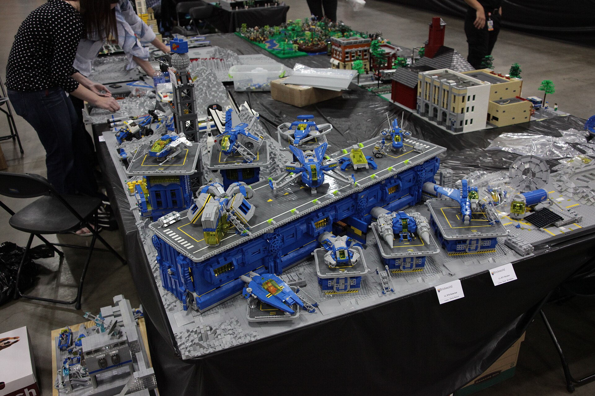 A fan-built Neo Classic Space display at Brickworld 2015
