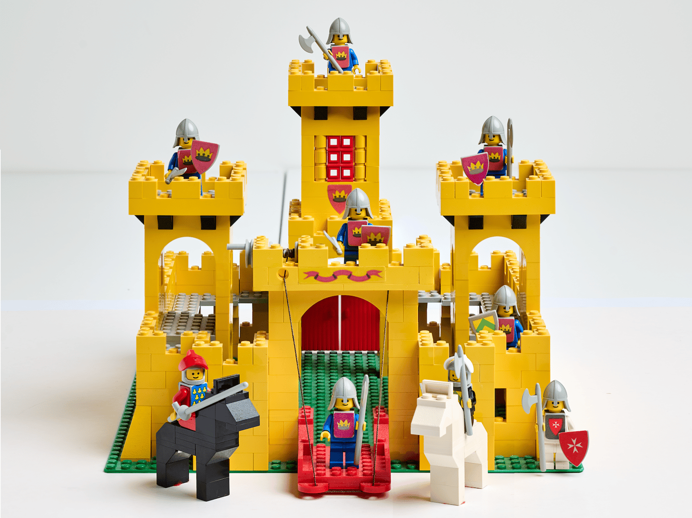 Classic yellow LEGO castle and knights in the Built for Tomorrow campaign
