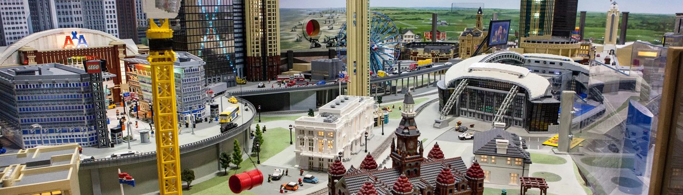 Dallas city landmarks in MINILAND at LEGOLAND Discovery Center Dallas Fort Worth