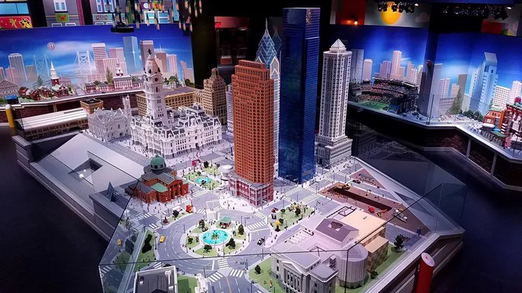 Philadelphia skyline model in MINILAND at LEGOLAND Discovery Center Philadelphia
